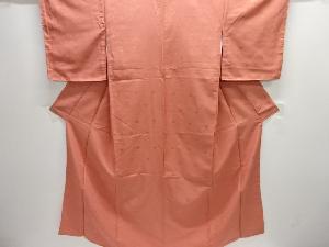 未使用品　桐・橘模様織り出し色無地着物